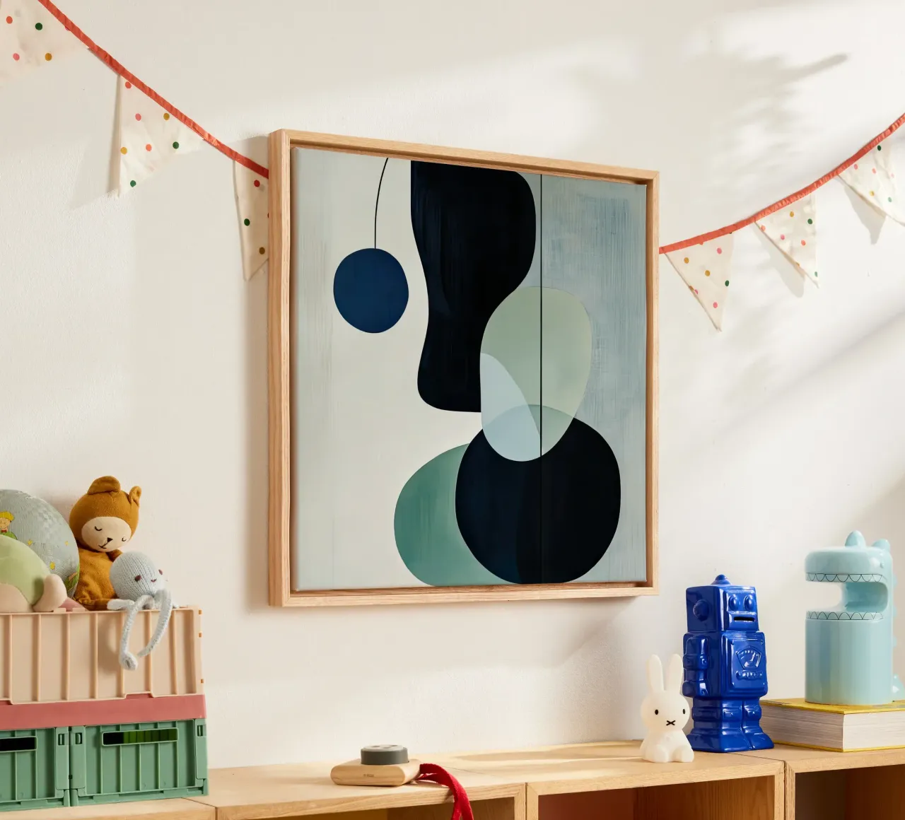 Equilibrio moderno di cerchi e ombre tela da Artbyvo