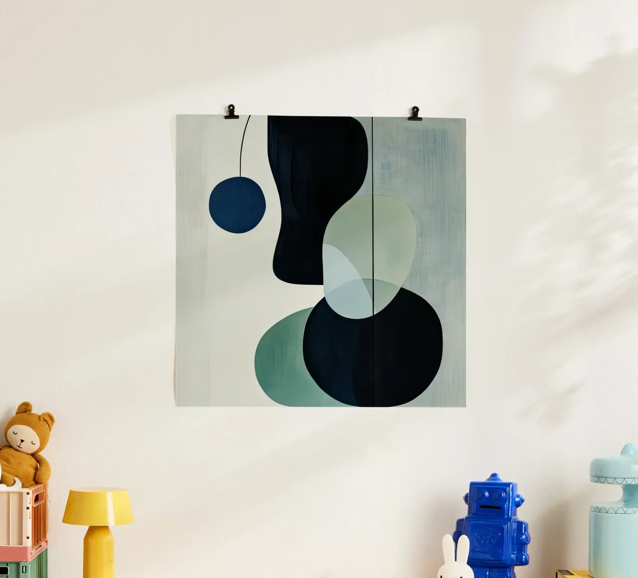 Moderne balans van cirkels en schaduwen hahnemühle van Artbyvo