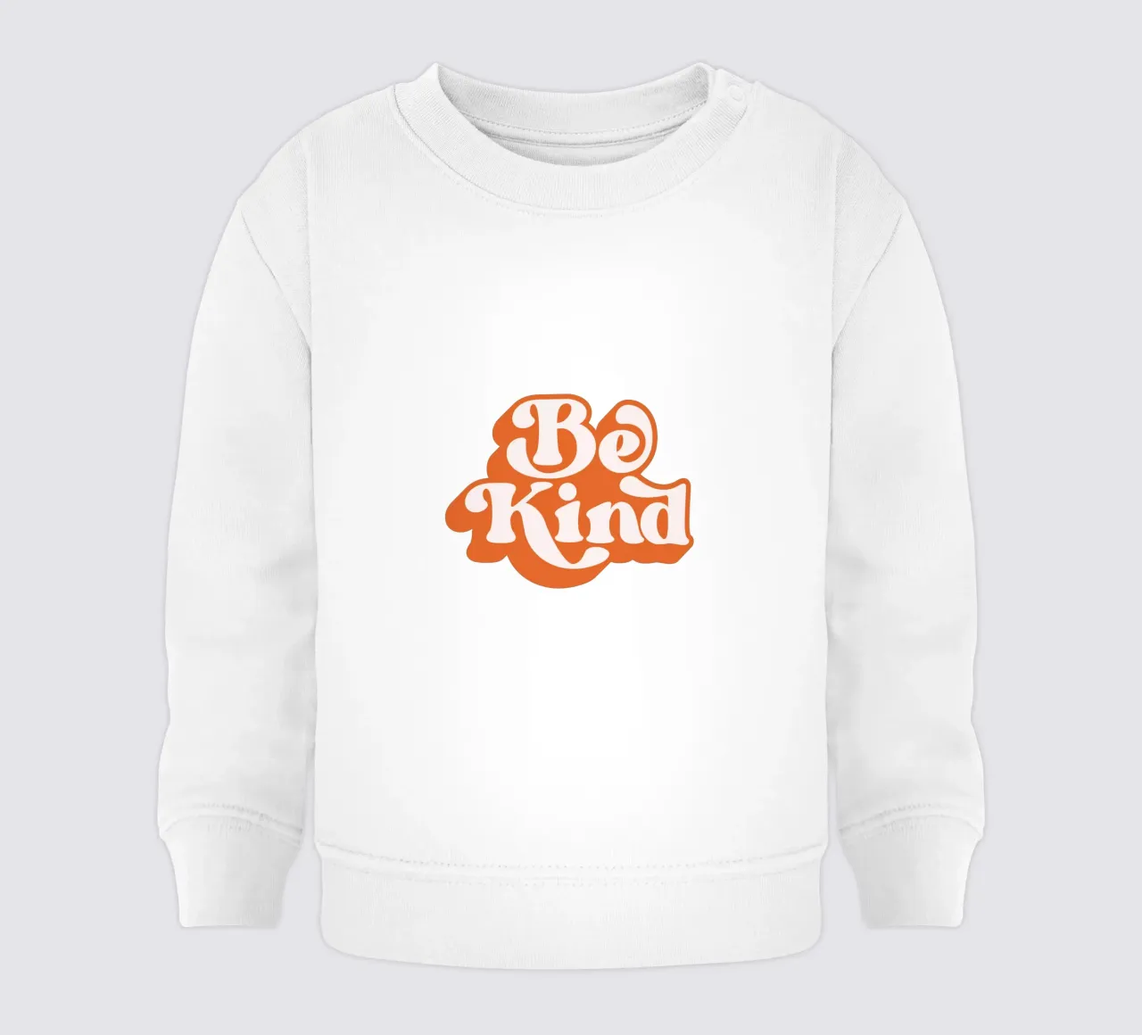 Design tipografico Be Kind felpa neonato da THE MOTIVATED TYPE