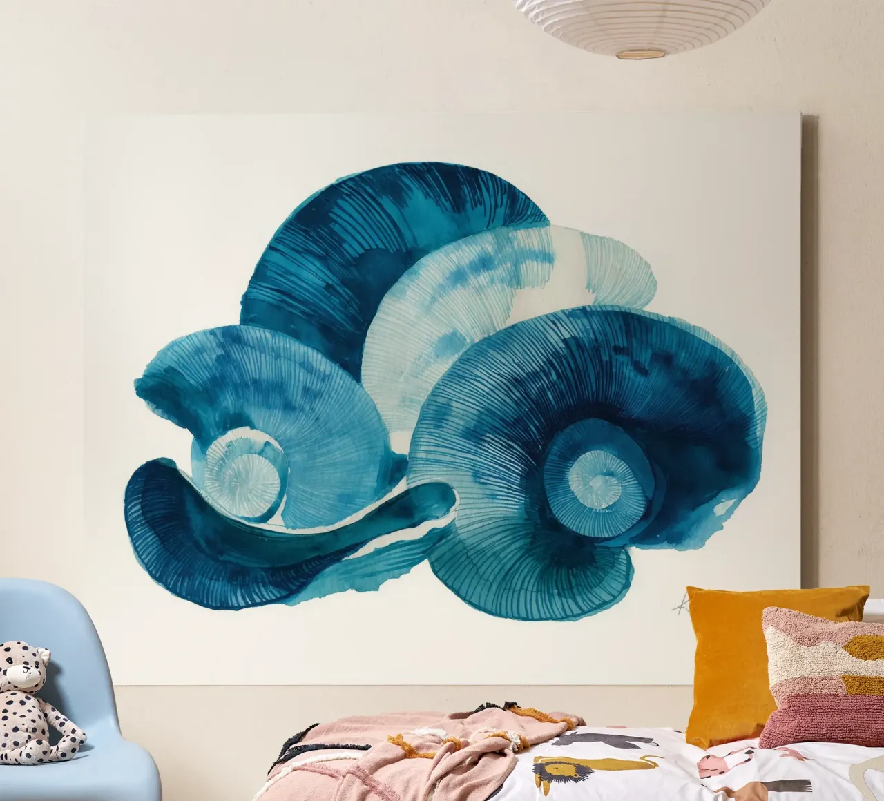 Azure Fossils Leinwand von Matthias Keller Studio