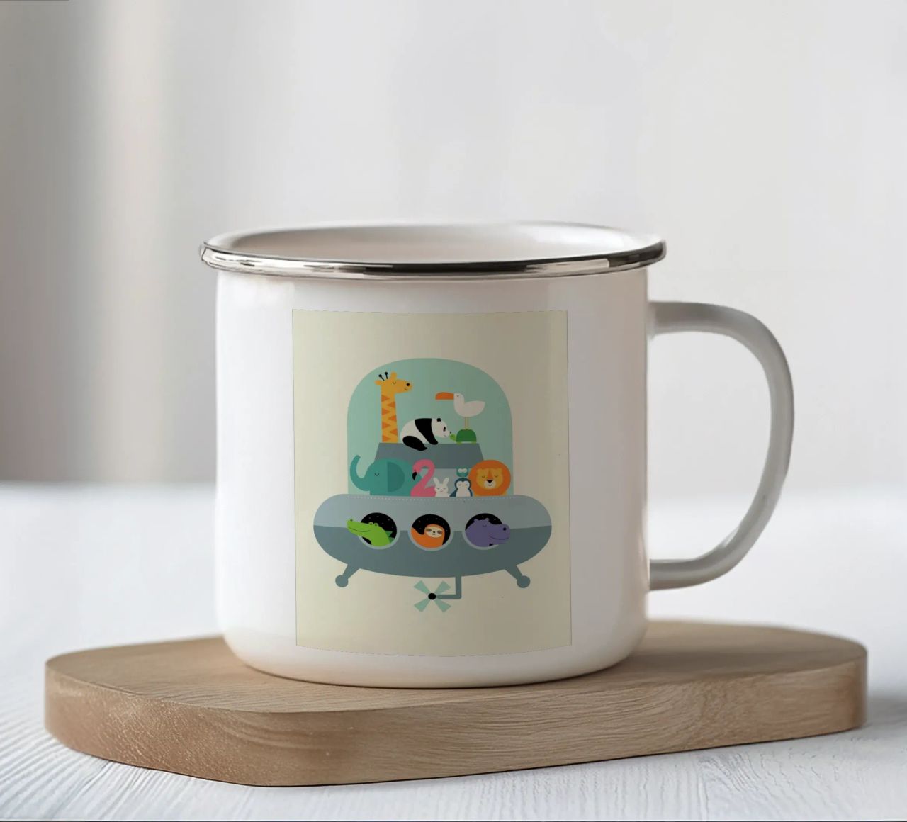a bordo di un'astronave tazza in smalto da westface store