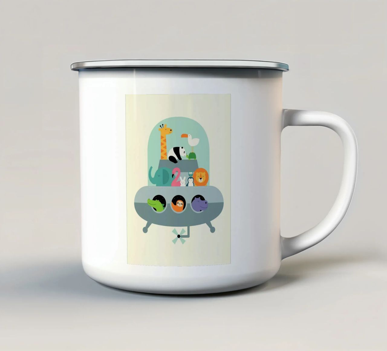 a bordo di un'astronave tazza in smalto da westface store