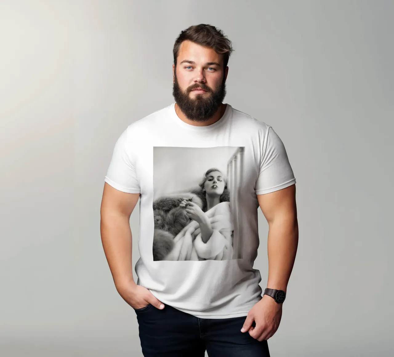 Anita che fuma una sigaretta t-shirt da Lorraine Mooore