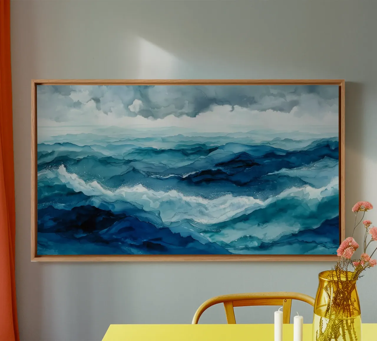 Diepe stroming canvas met Baklijst van Matthias Keller Studio