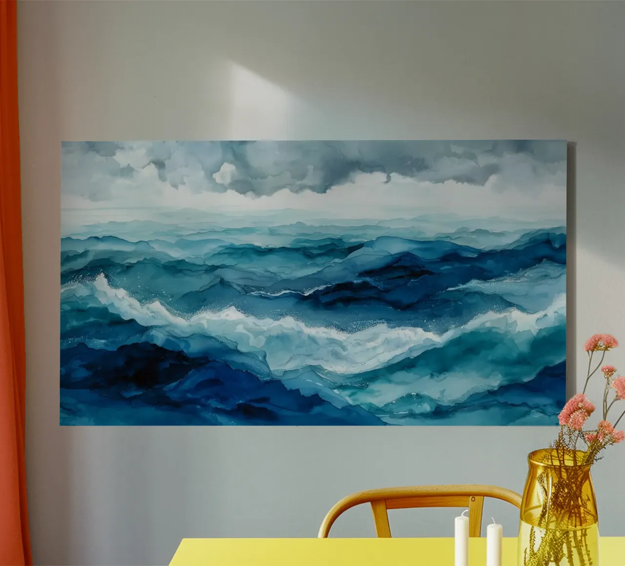 Diepe stroming canvas met Baklijst van Matthias Keller Studio