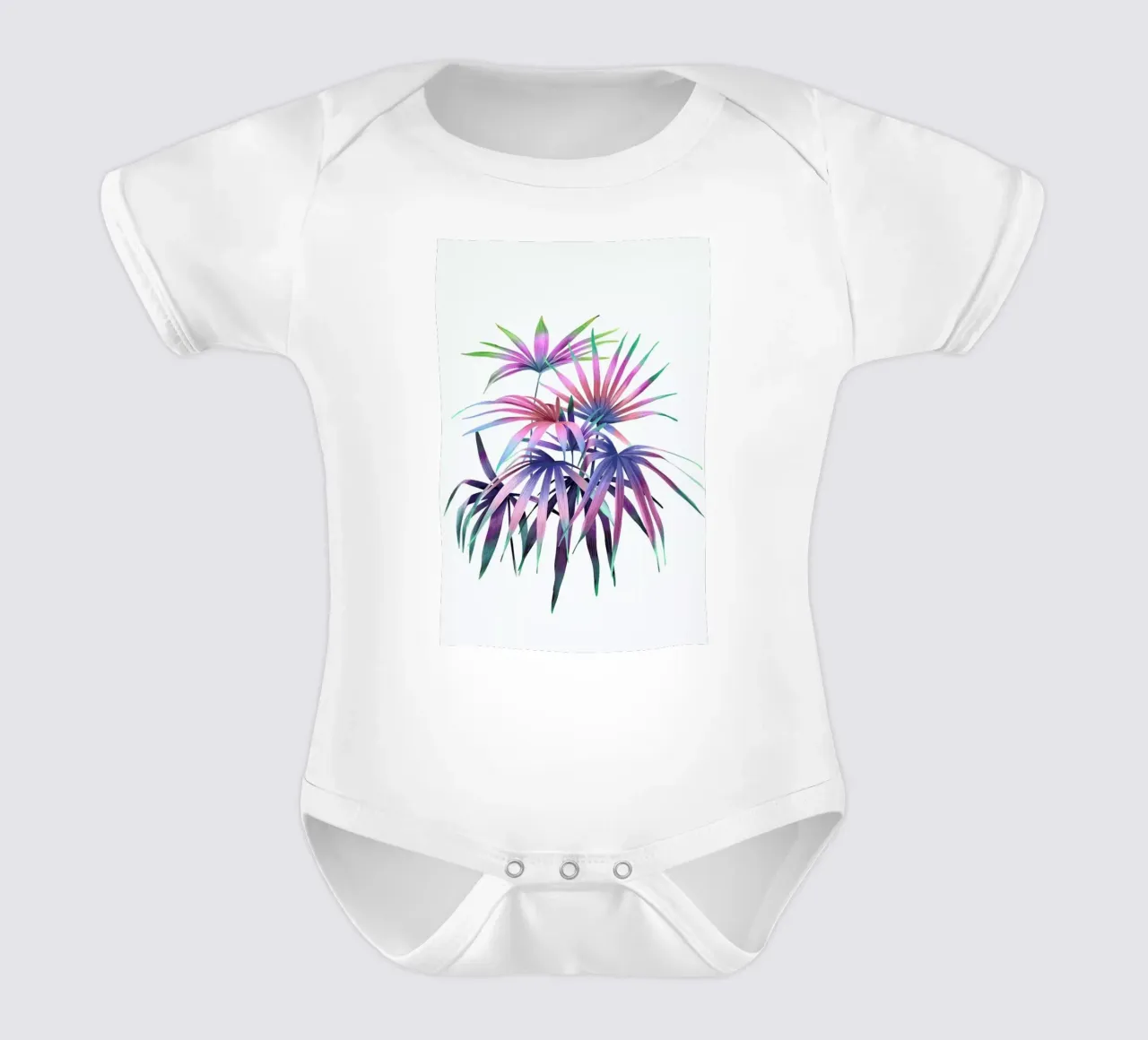 Bunte Palmen body neonato maniche corte da youdesignme