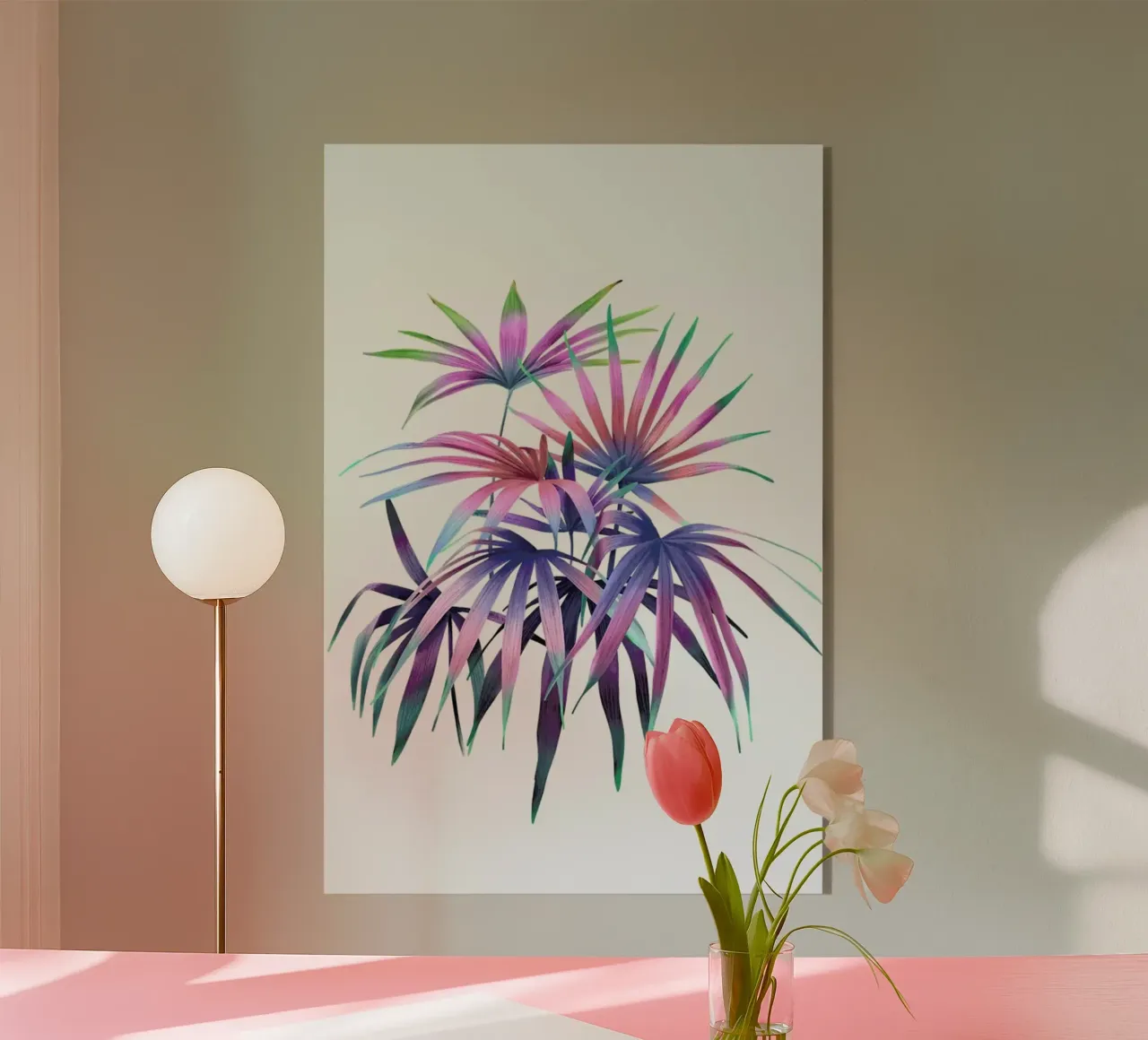 Bunte Palmen plexiglass da youdesignme