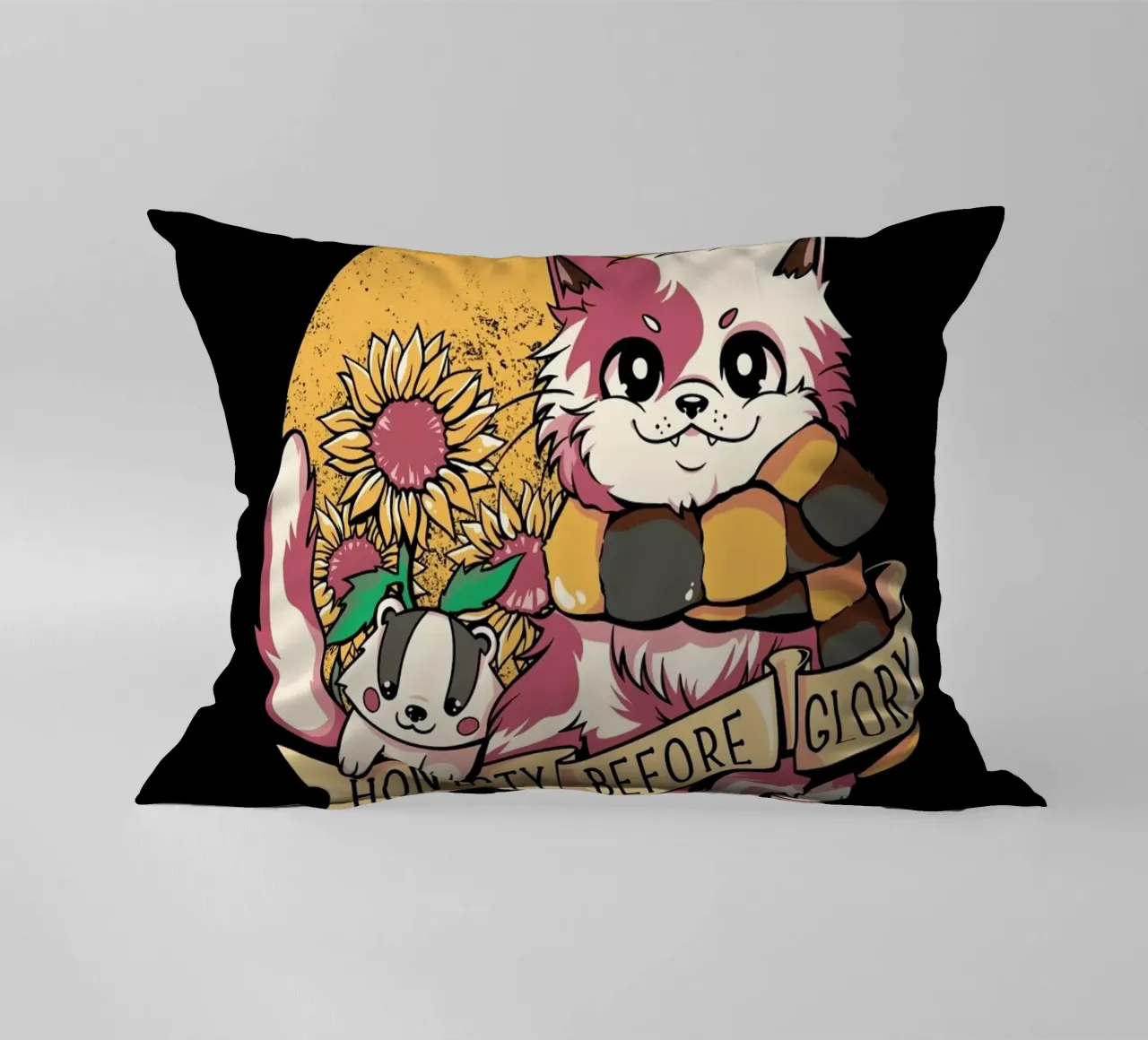 Giant Cat, Tiny Elephant cuscino da Tobe Fonseca