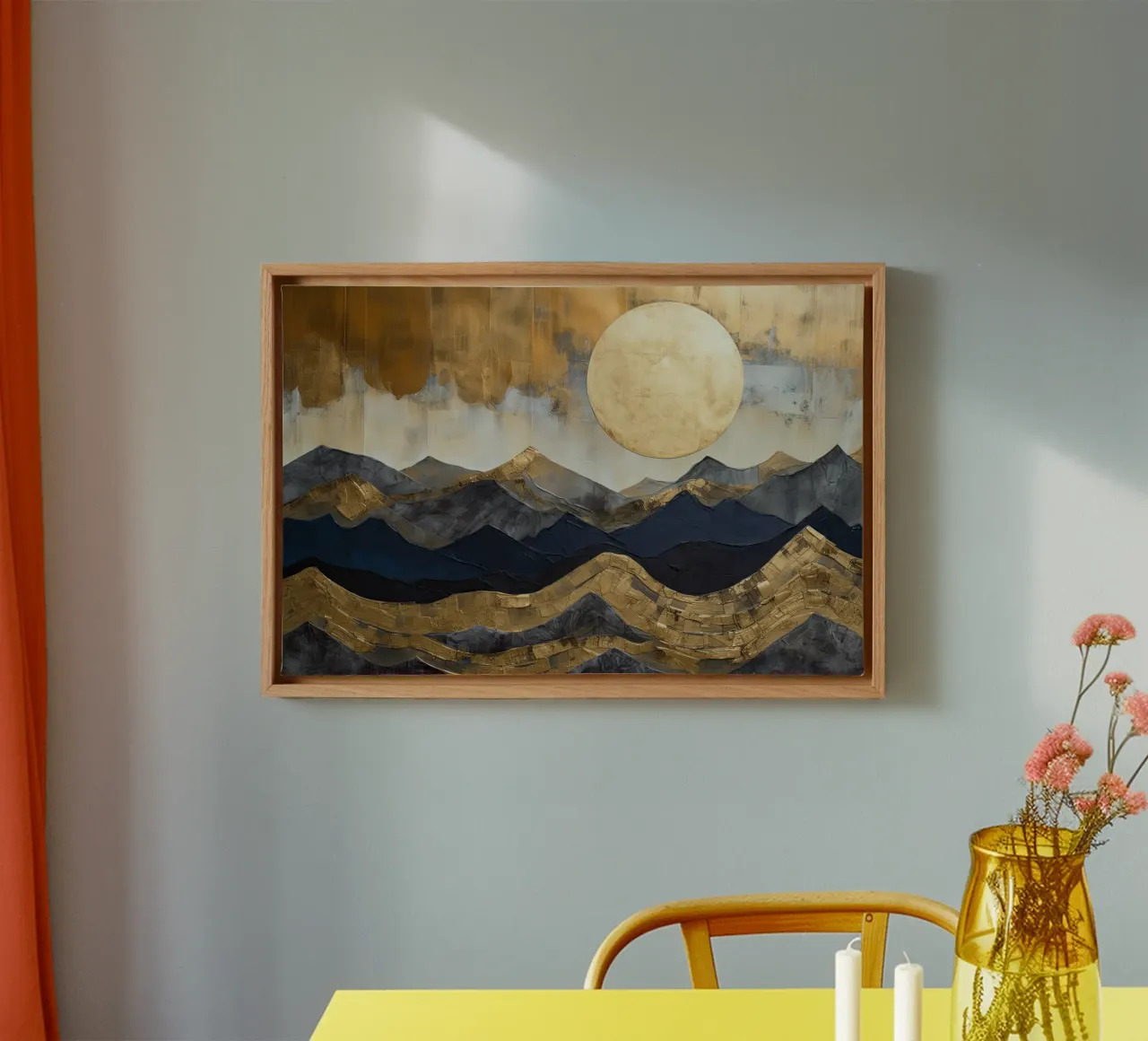 Muurkunst van Imagine canvas met Baklijst van Imagine