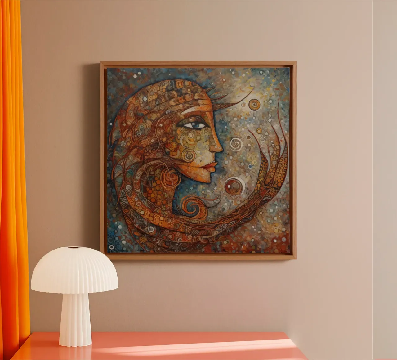 Muurkunst van Imagine canvas met Baklijst van Imagine