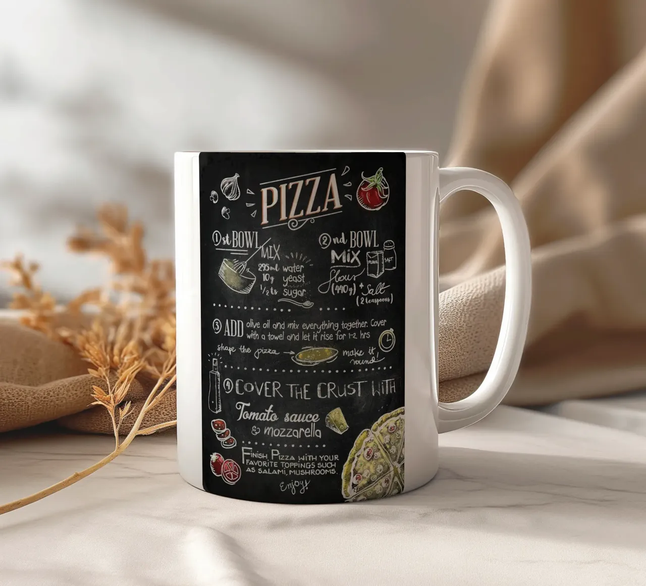 Pizza tazza in ceramica da Patrick J Curtis