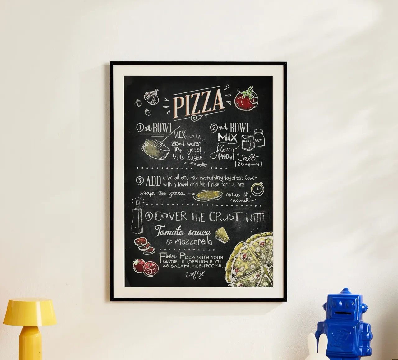 Pizza poster con telaio in alluminio da Patrick J Curtis
