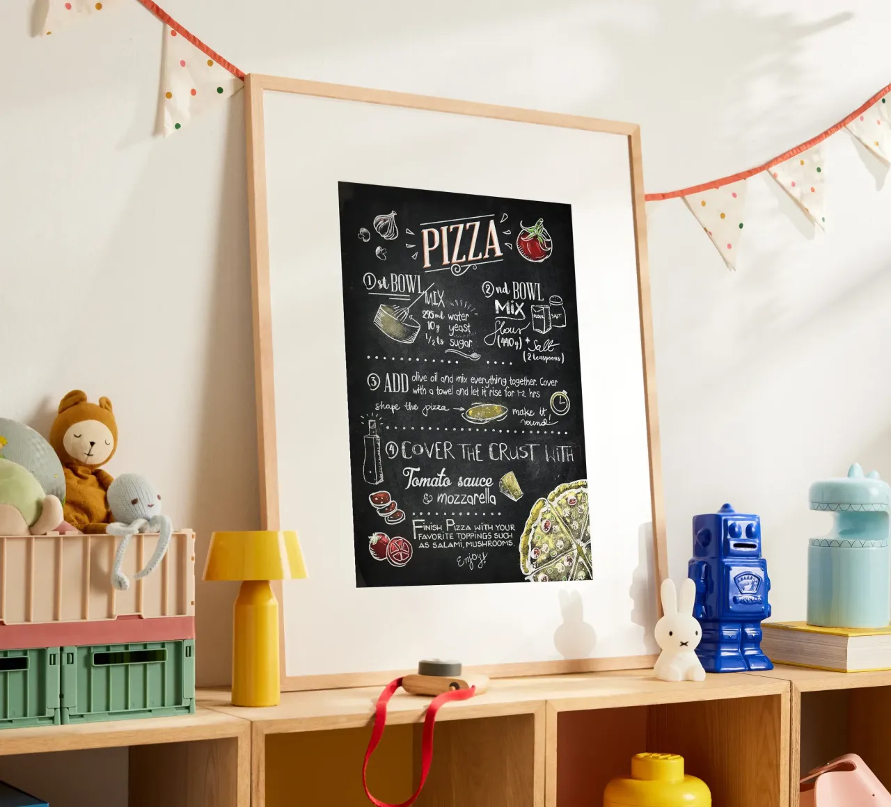Pizza poster con telaio in alluminio da Patrick J Curtis