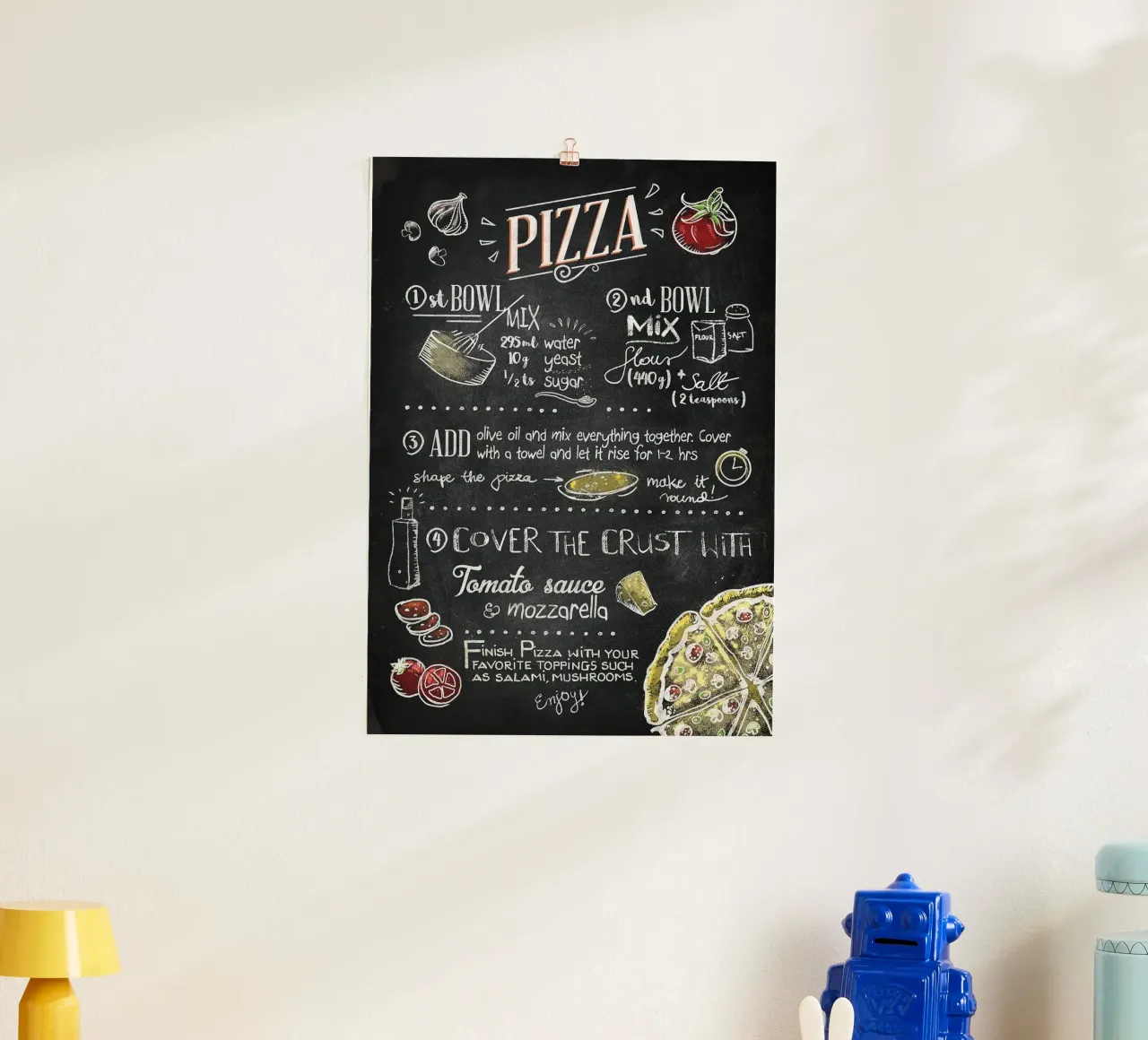 Pizza poster con telaio in alluminio da Patrick J Curtis