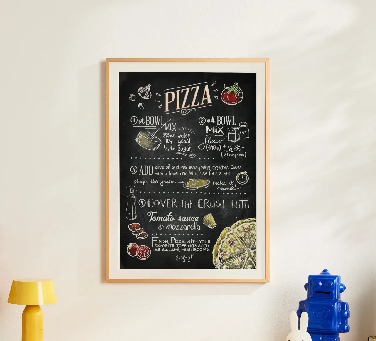 Pizza poster con telaio in alluminio da Patrick J Curtis