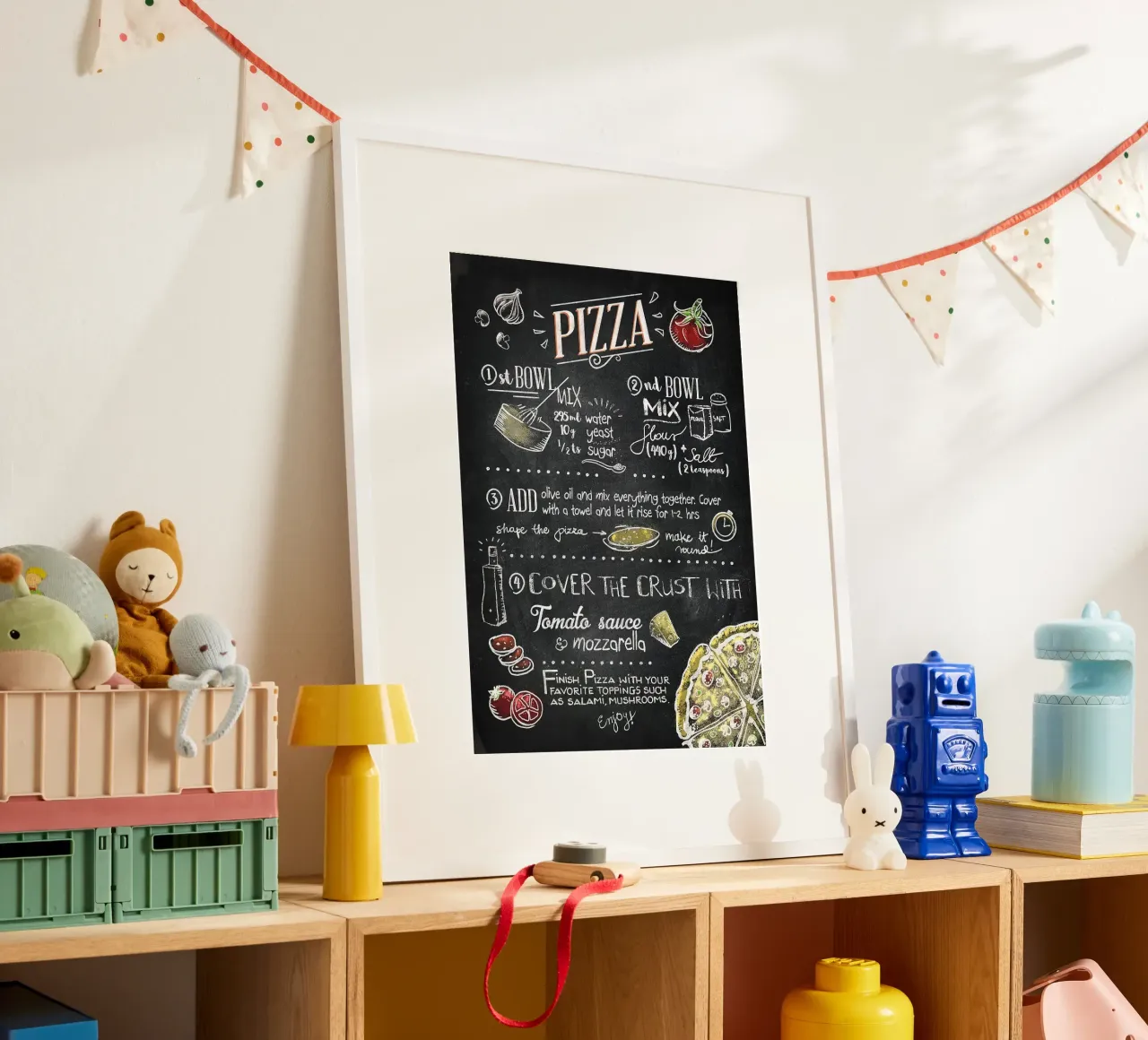 Pizza poster con telaio in alluminio da Patrick J Curtis