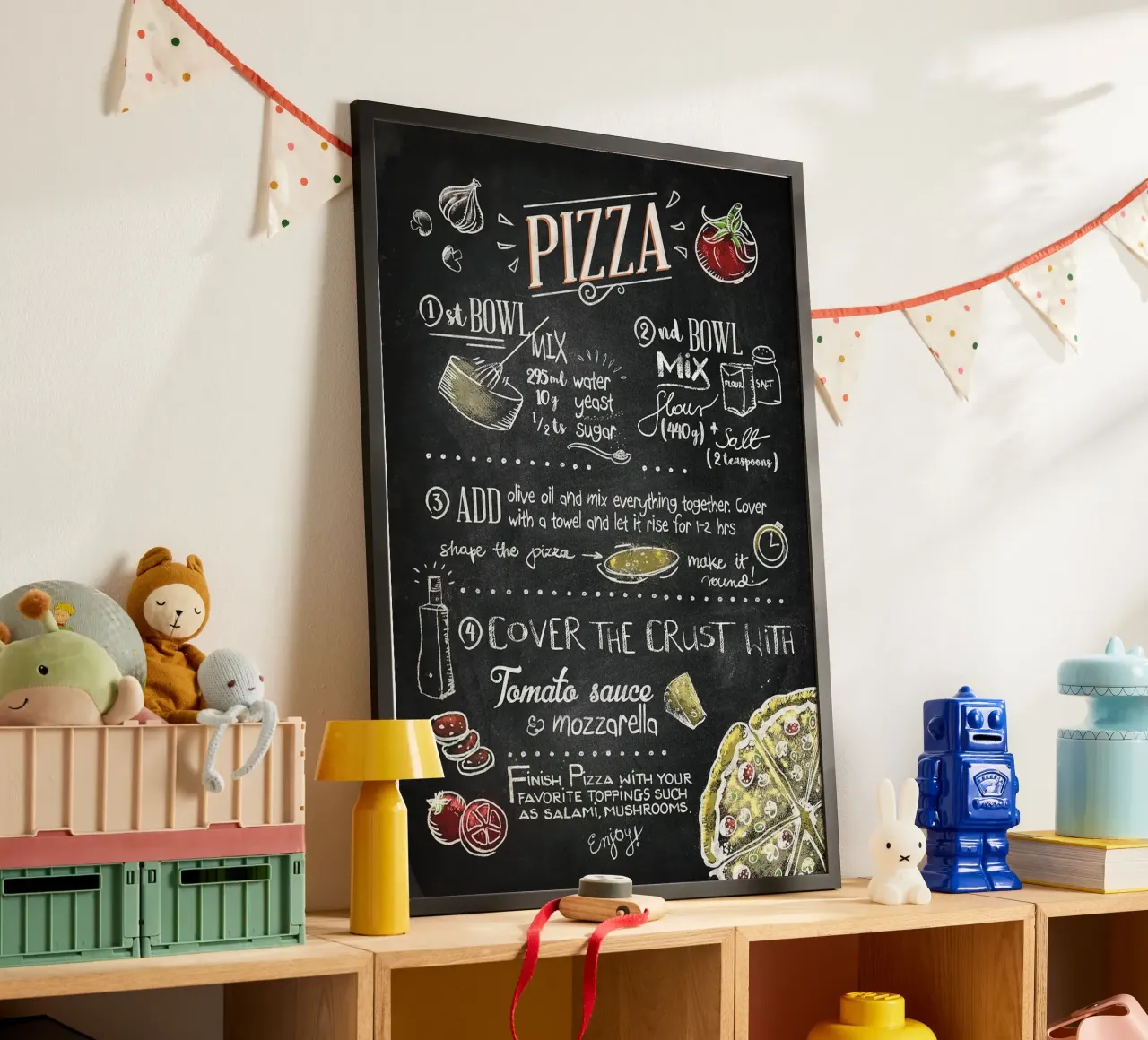 Pizza poster con telaio in alluminio da Patrick J Curtis