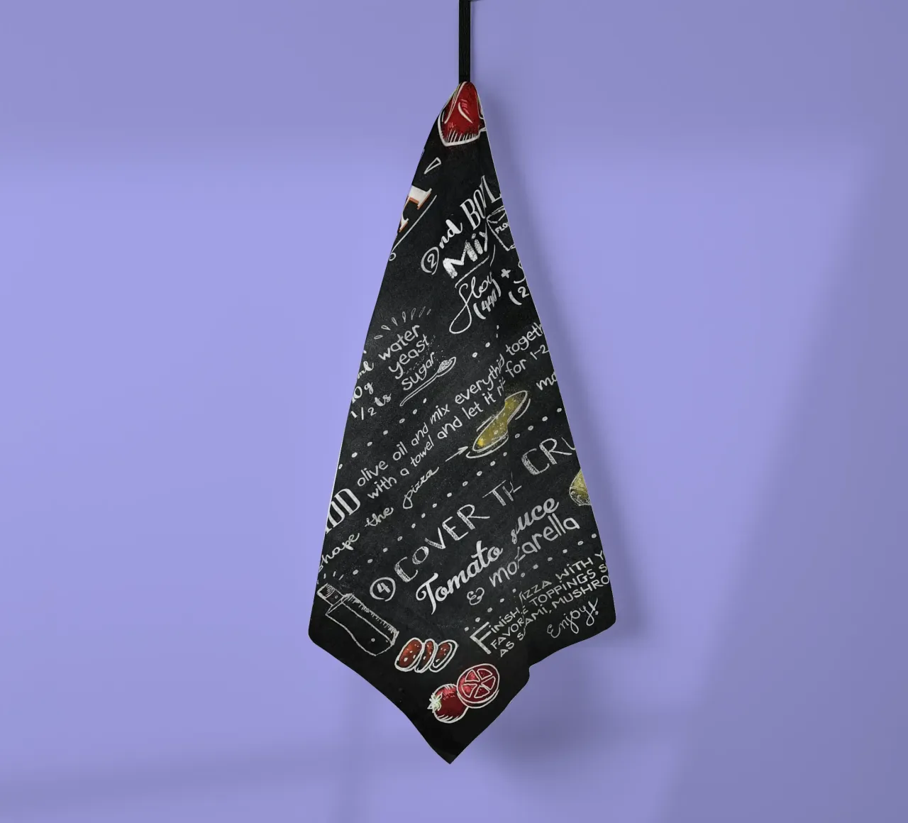 Pizza tea towel by Patrick J Curtis