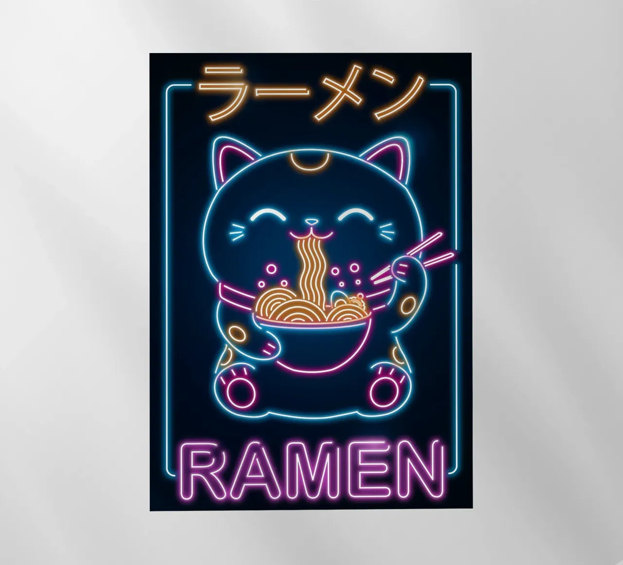 Insegna retrò Neko Ramen pellicola backlit da Patrick J Curtis