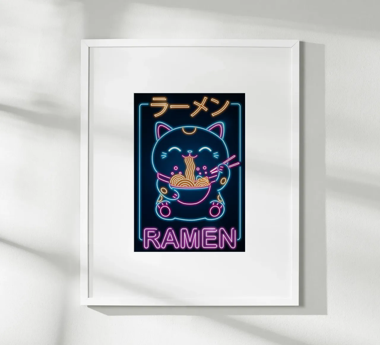 Insegna retrò Neko Ramen poster da Patrick J Curtis