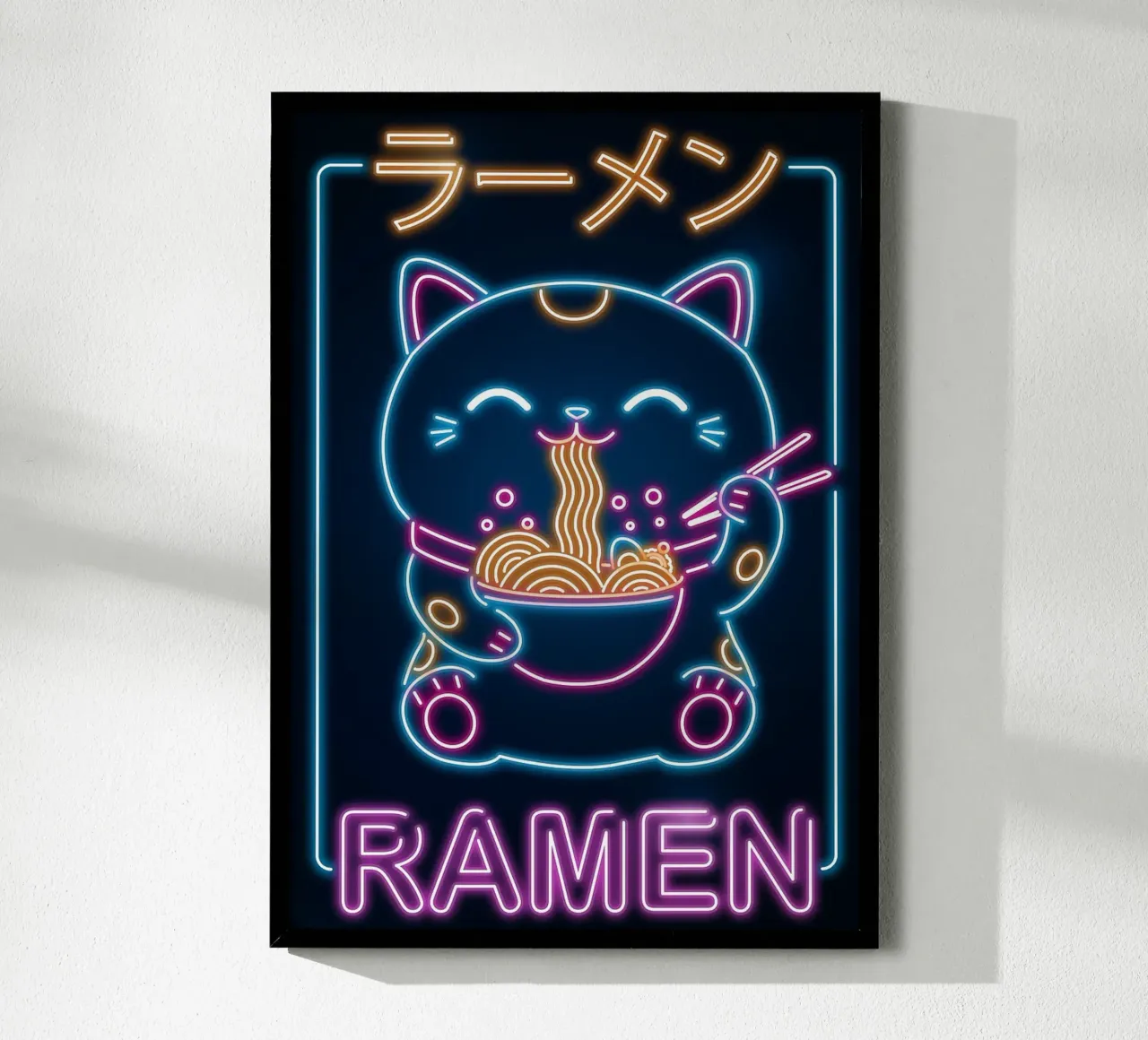 Insegna retrò Neko Ramen poster da Patrick J Curtis