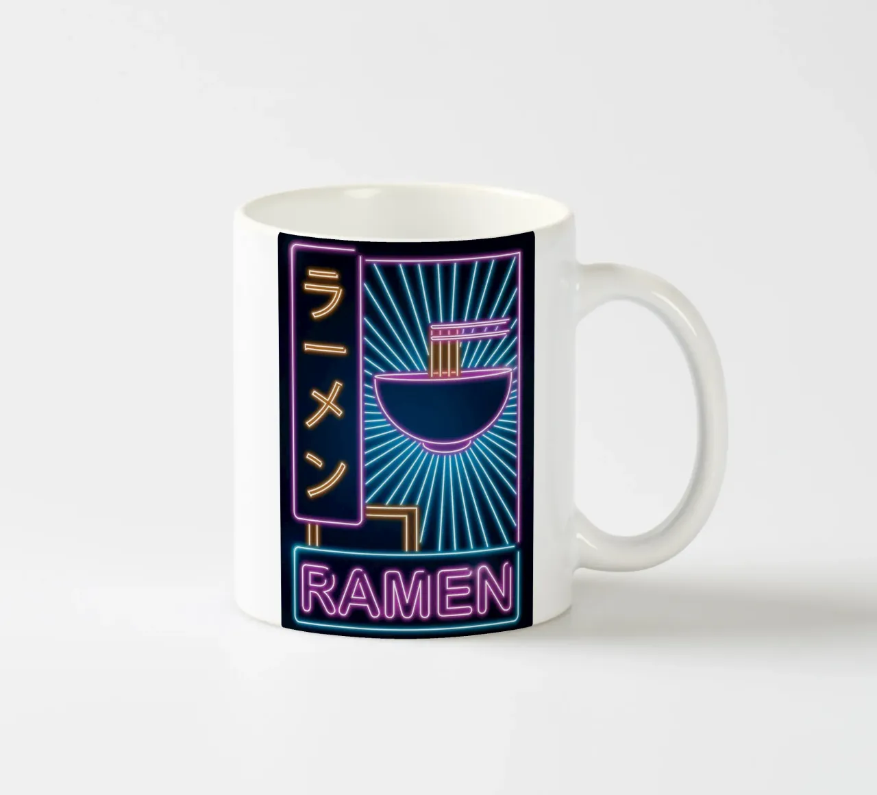 Insegna retrò del ramen tazza in ceramica da Patrick J Curtis