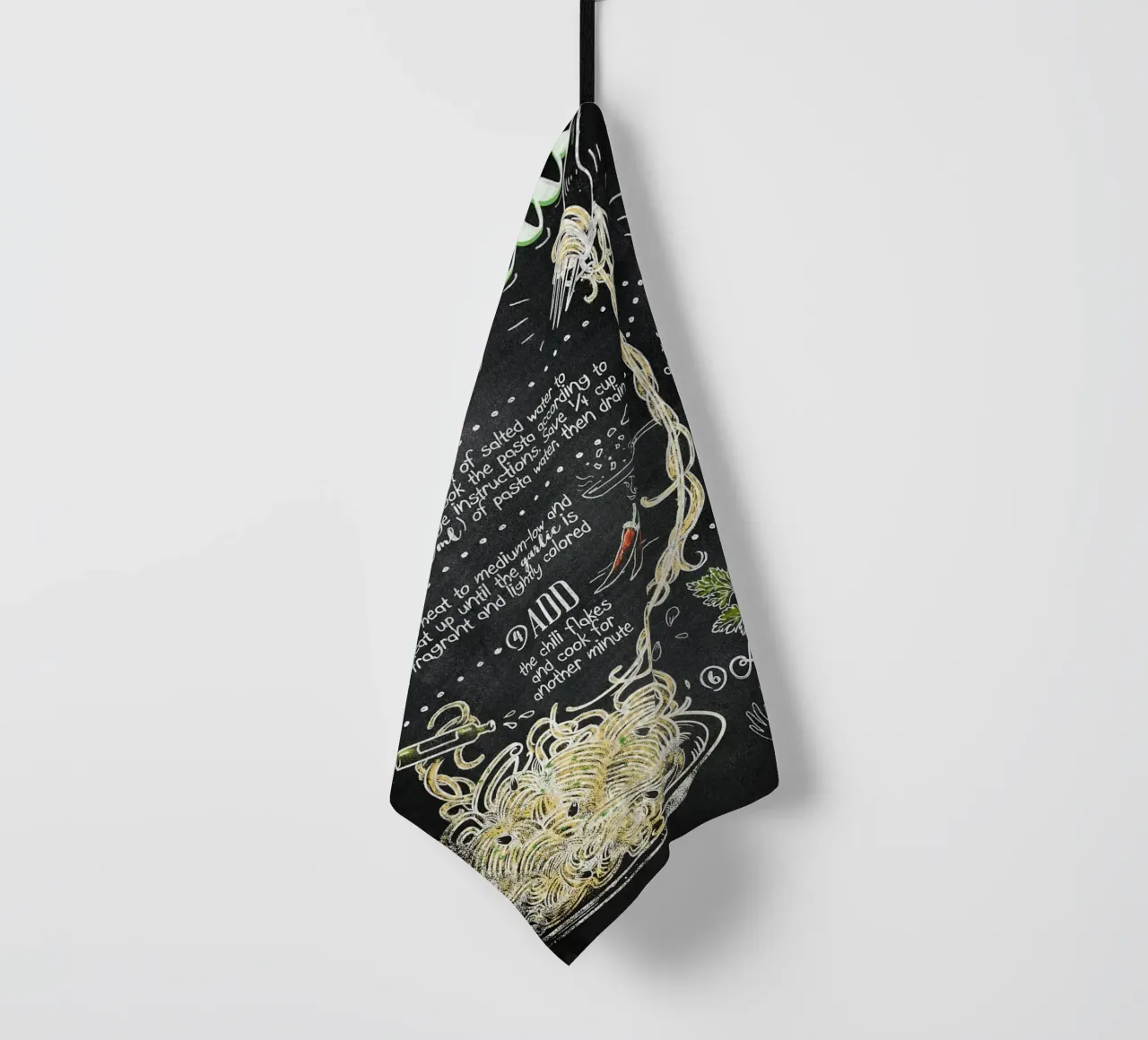 Spaghetti tea towel by Patrick J Curtis