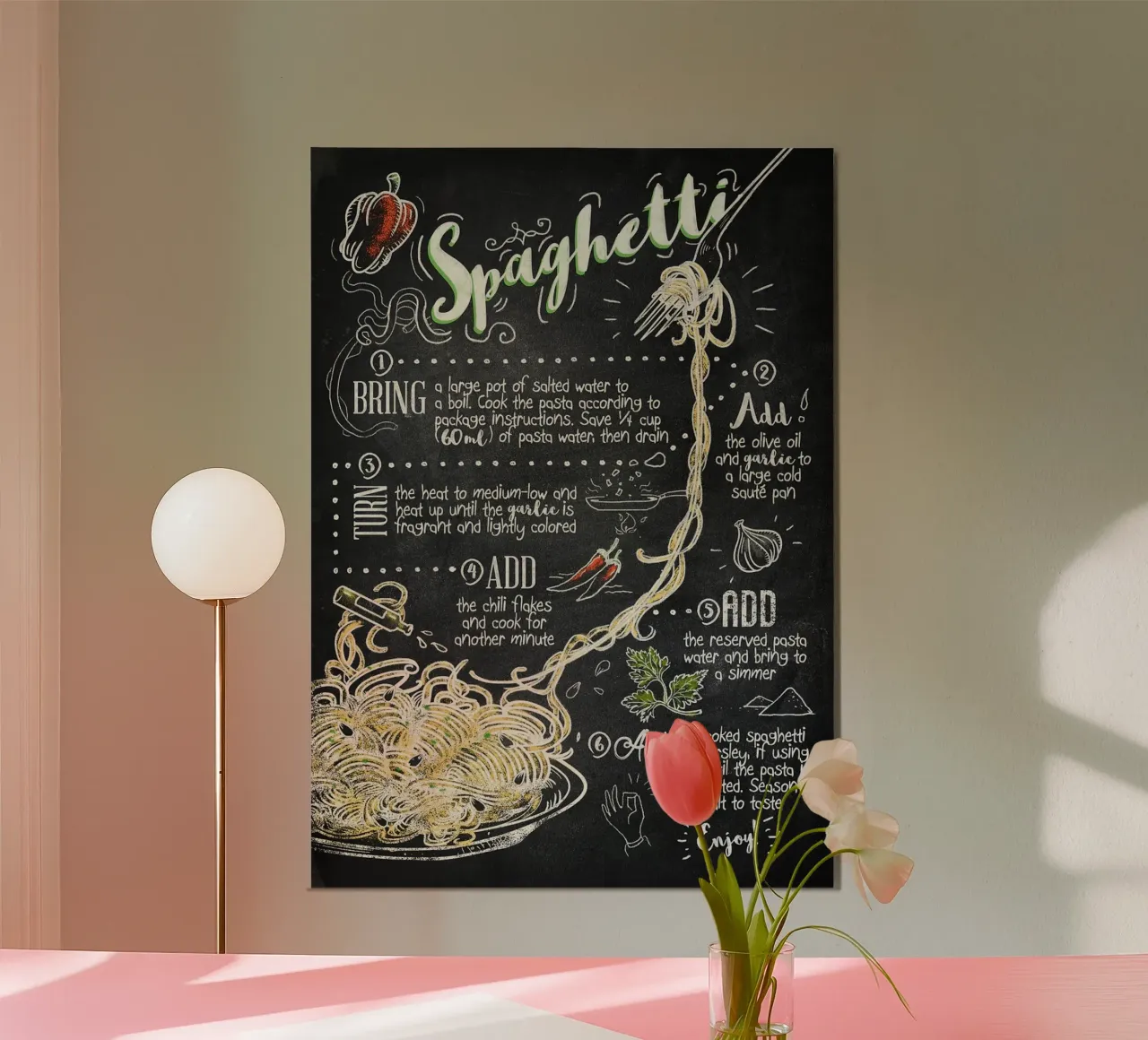 Spaghetti poster con telaio in plastica da Patrick J Curtis