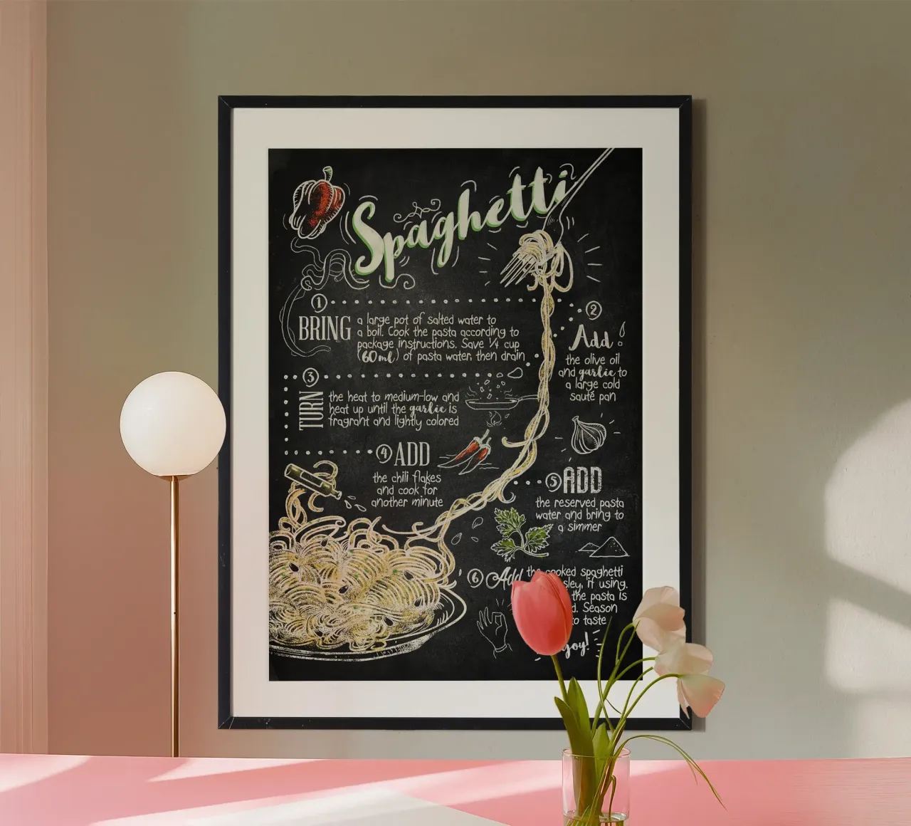 Spaghetti poster con telaio in plastica da Patrick J Curtis