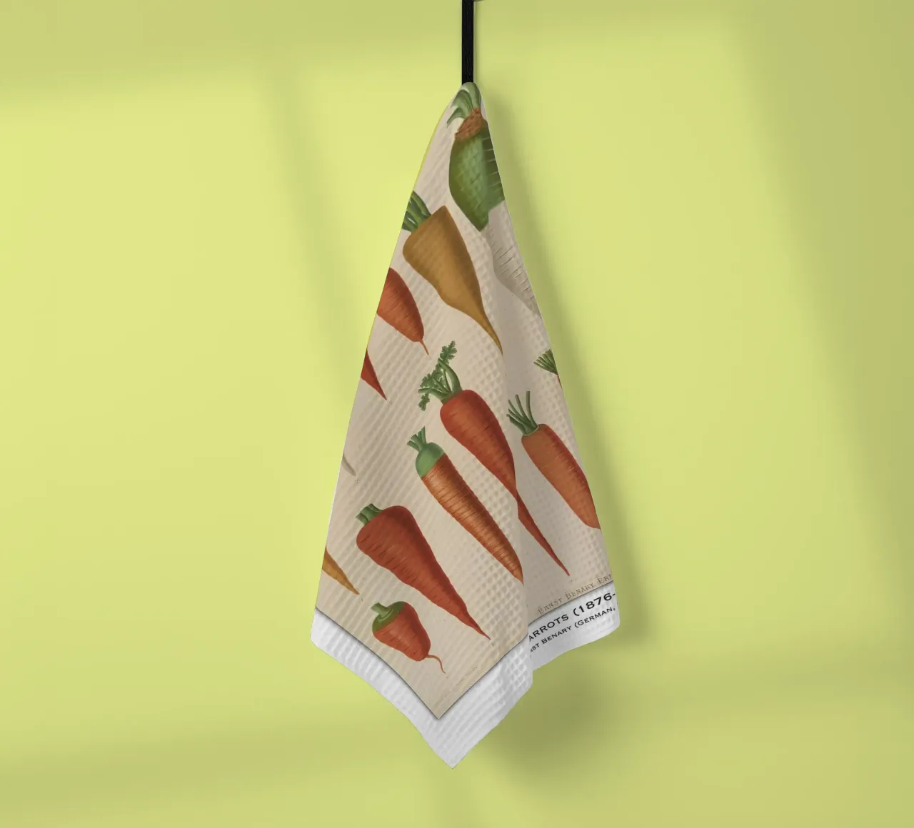 Vintage Carrot Illustration tea towel by Patrick J Curtis