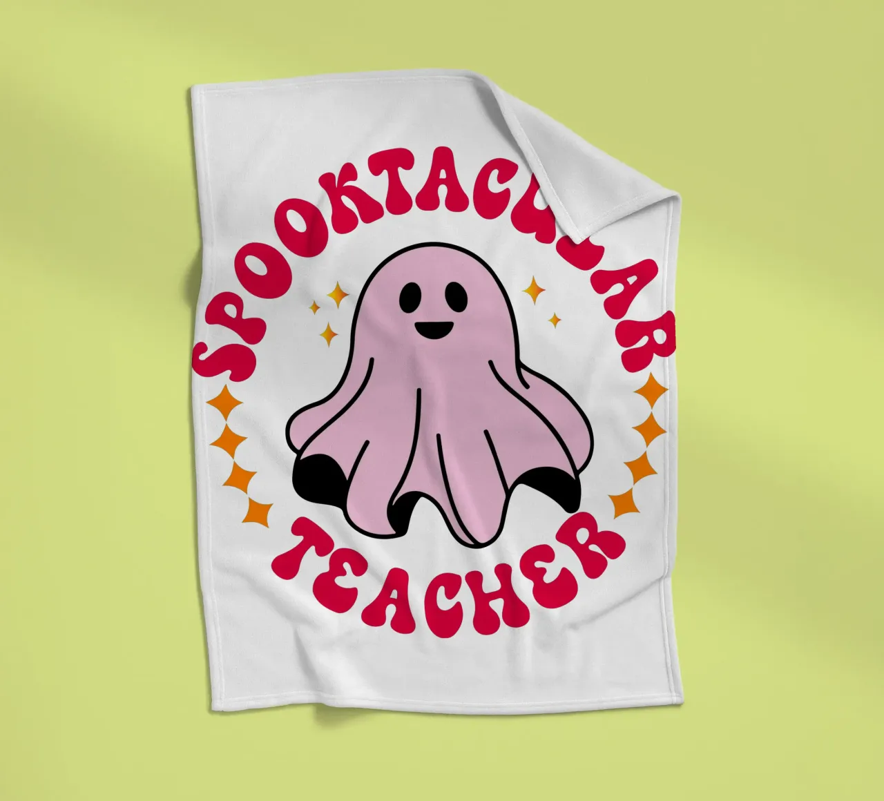 spooktacular teacher funny halloween fleece blanket by ersanim