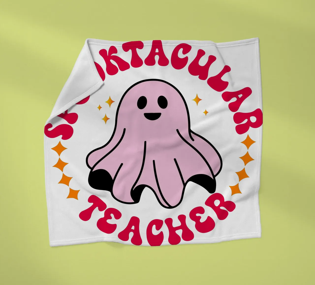 spooktacular teacher funny halloween fleece blanket by ersanim
