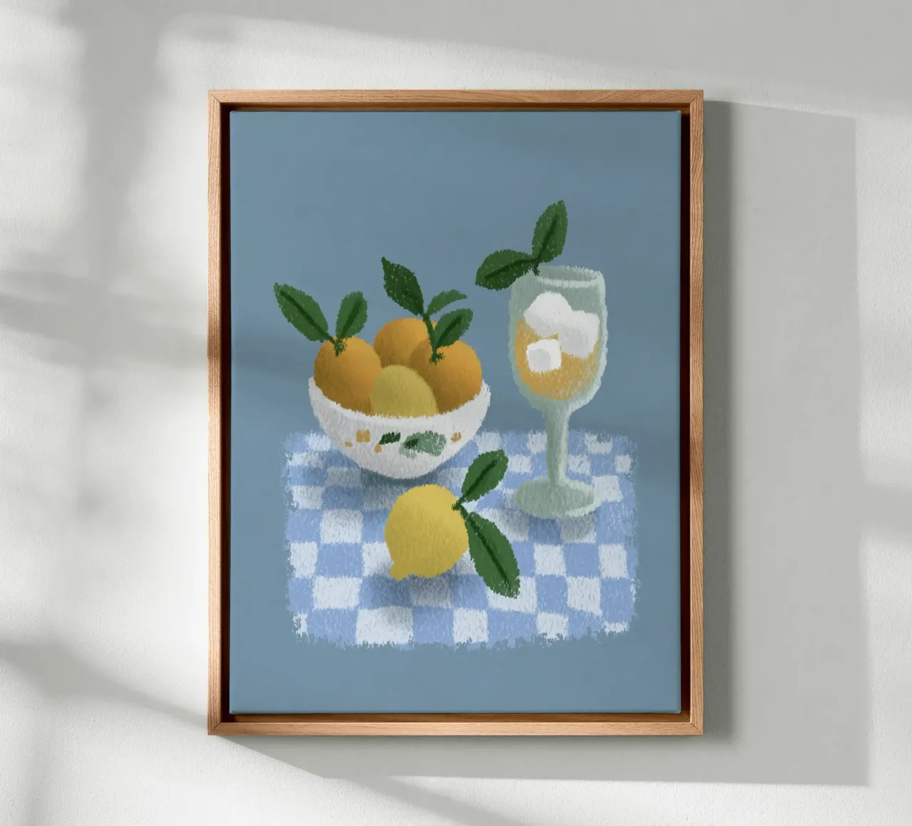 Refreshment with lemons canvas by Carinaprint