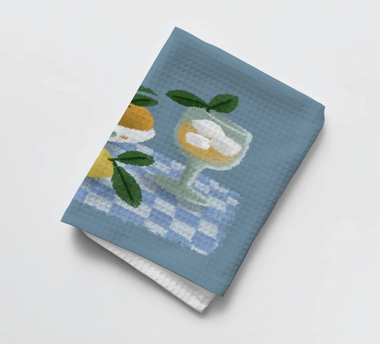 Refreshment with lemons tea towel by Carinaprint