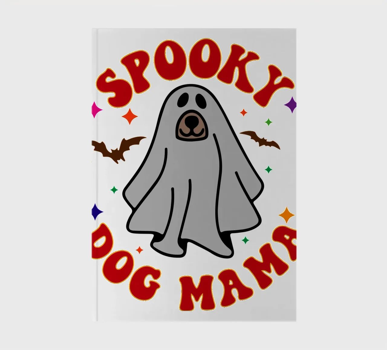 spooky dog mama notebook by ersanim