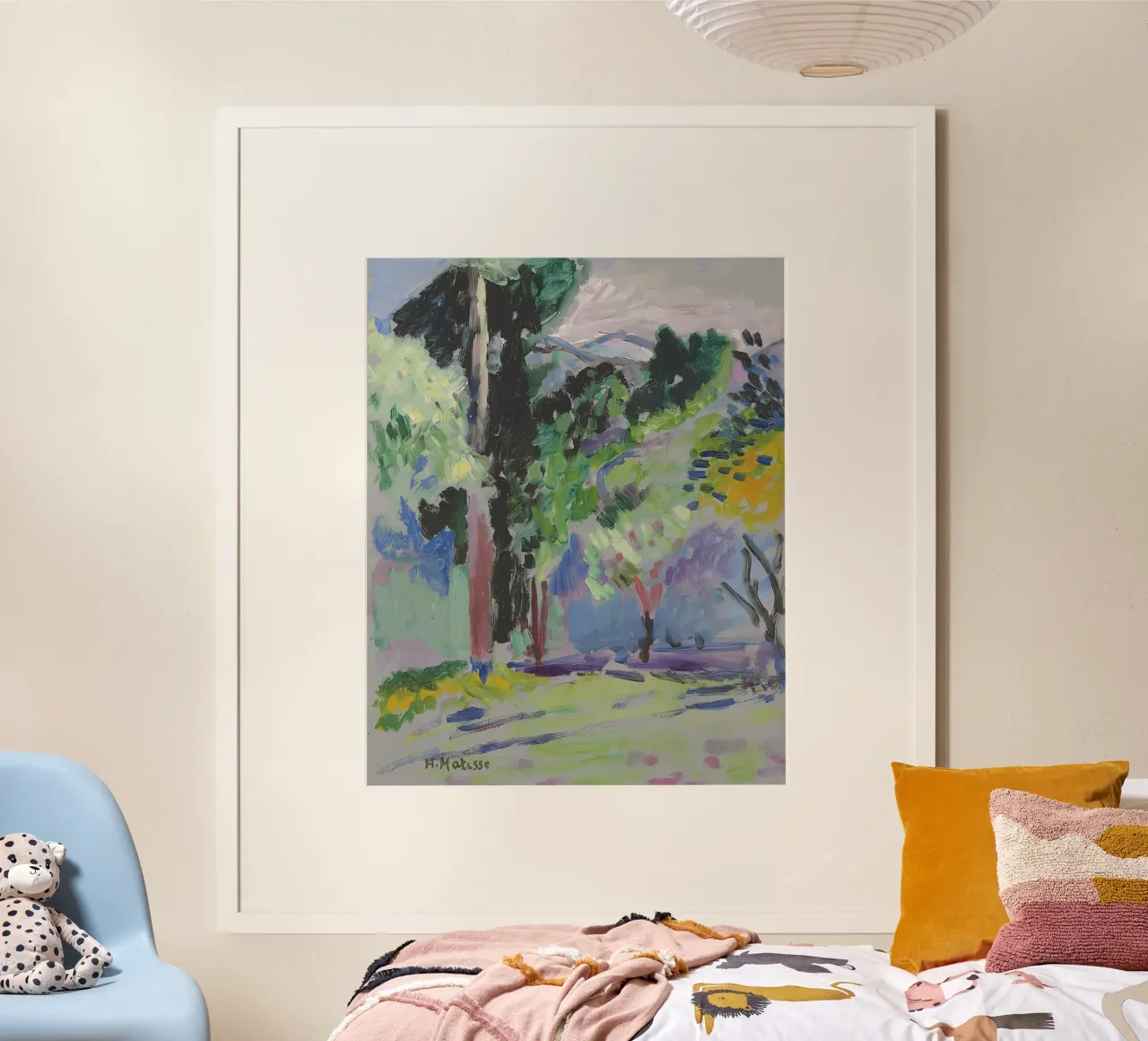 Paesaggio a Collioure poster con telaio in legno da Vonda Shop