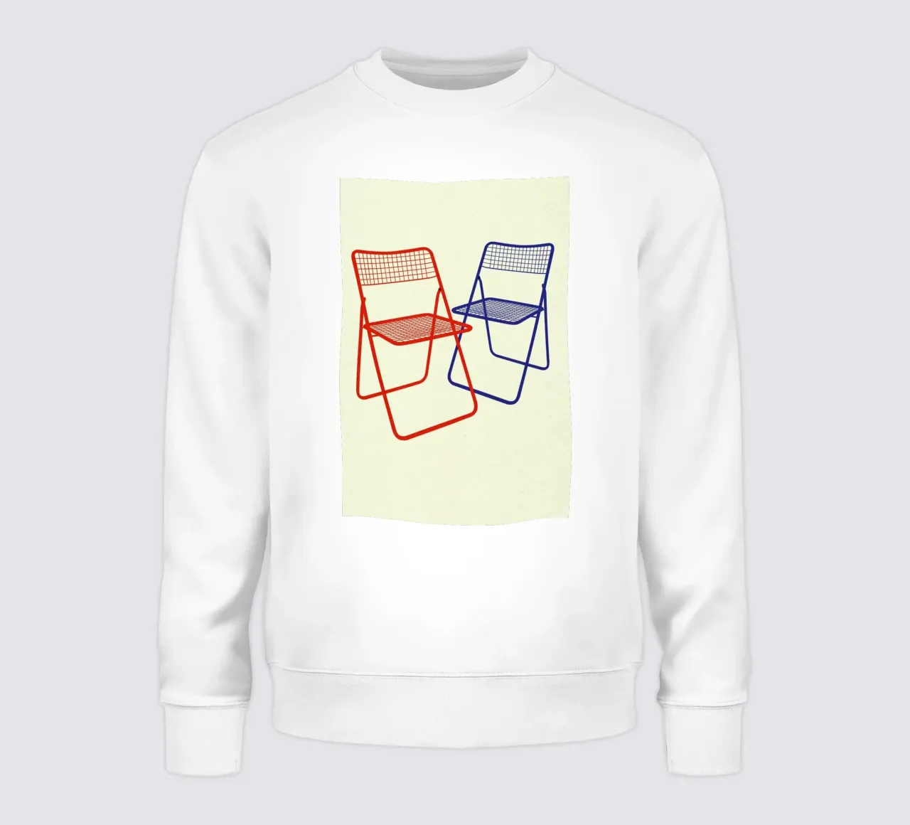 Ted Net Chair Red Blue felpa da Rosi Feist