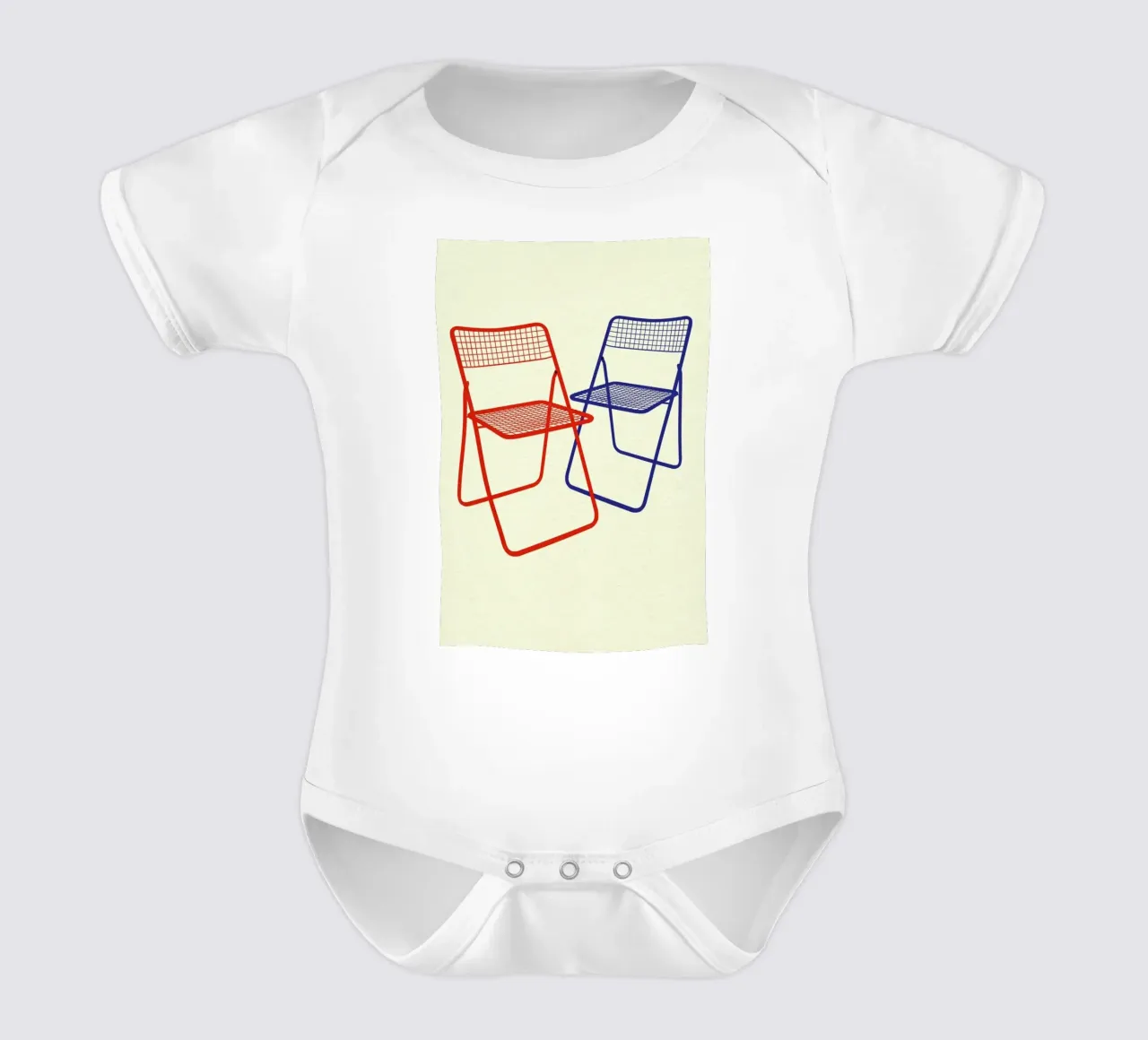 Ted Net Chair Red Blue body neonato maniche corte da Rosi Feist