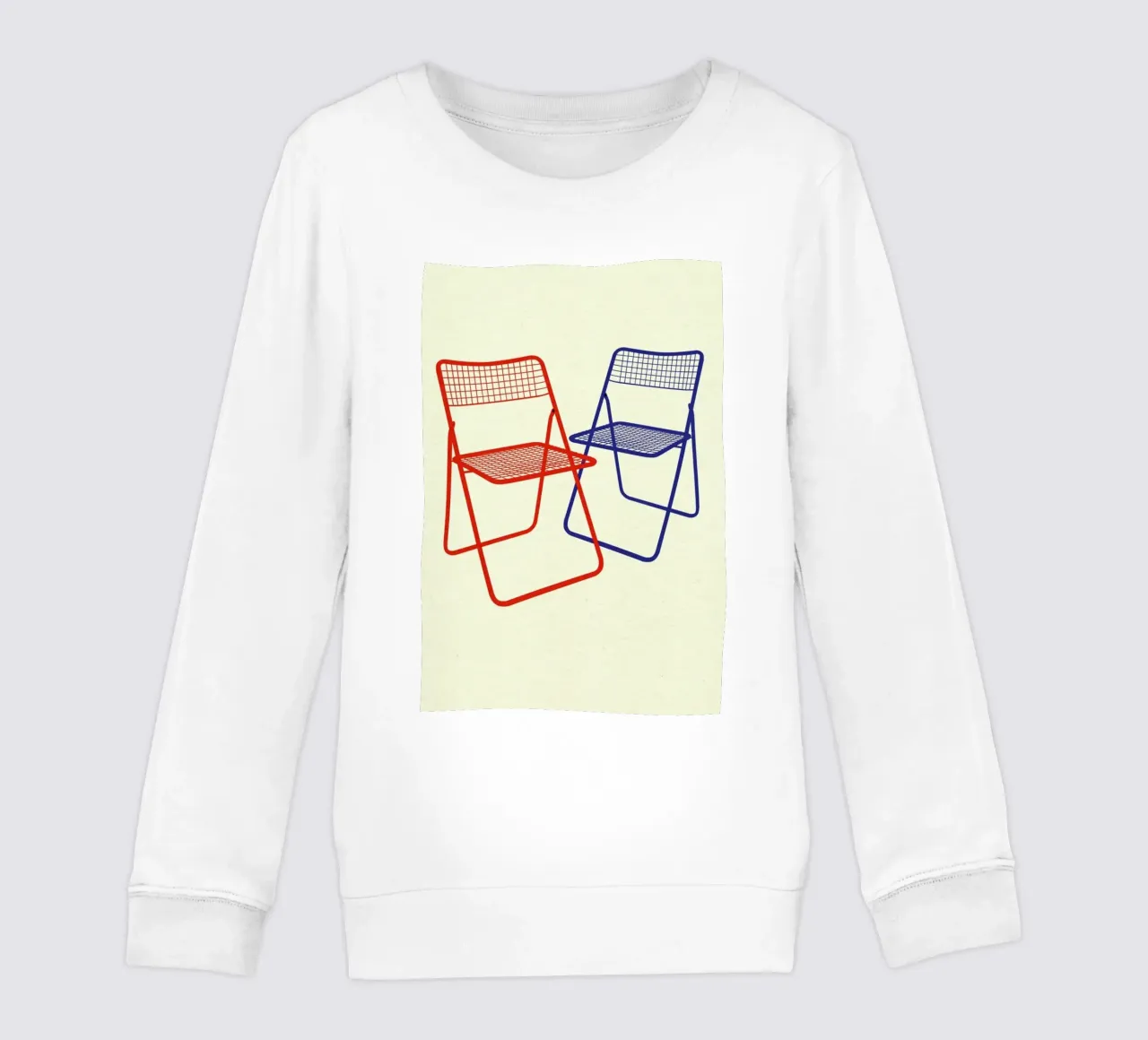 Ted Net Chair Red Blue kids sweatshirt by Rosi Feist