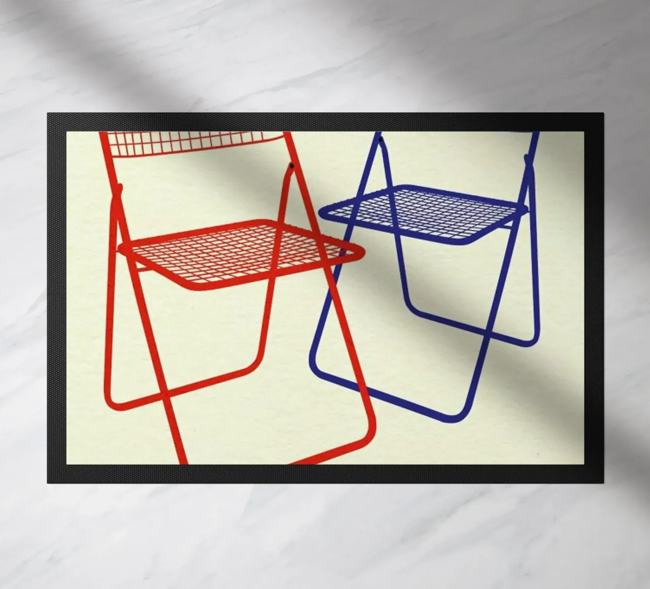 Ted Net Chair Red Blue zerbino da Rosi Feist