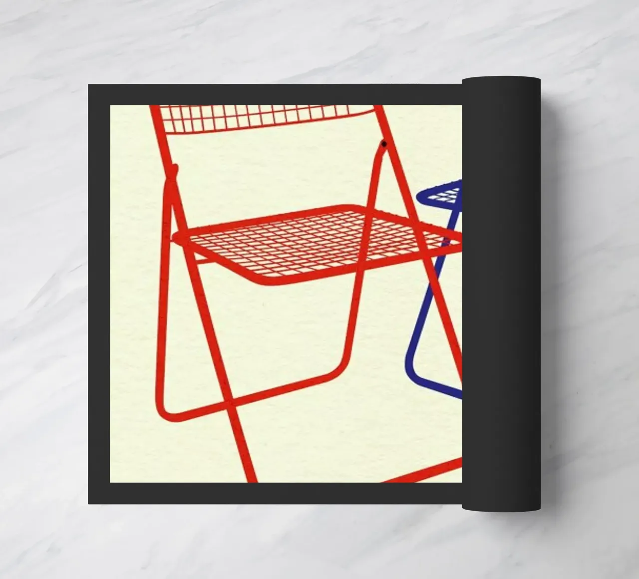 Ted Net Chair Red Blue zerbino da Rosi Feist
