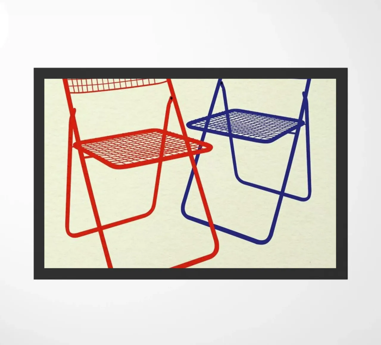 Ted Net Chair Red Blue zerbino da Rosi Feist