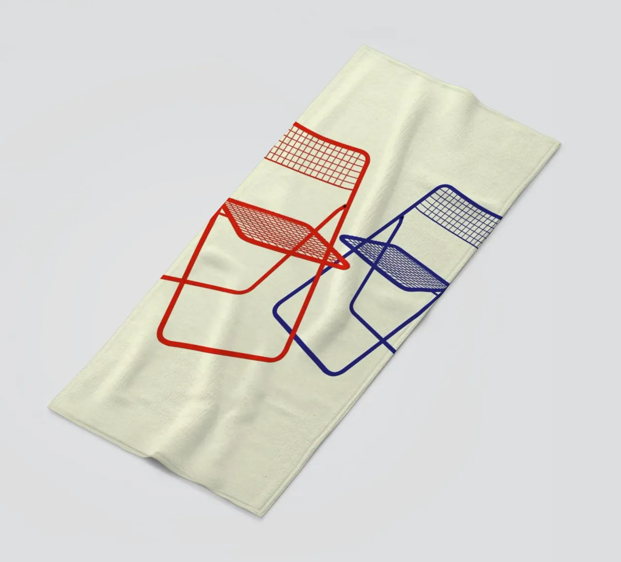 Ted Net Chair Red Blue telo mare da Rosi Feist