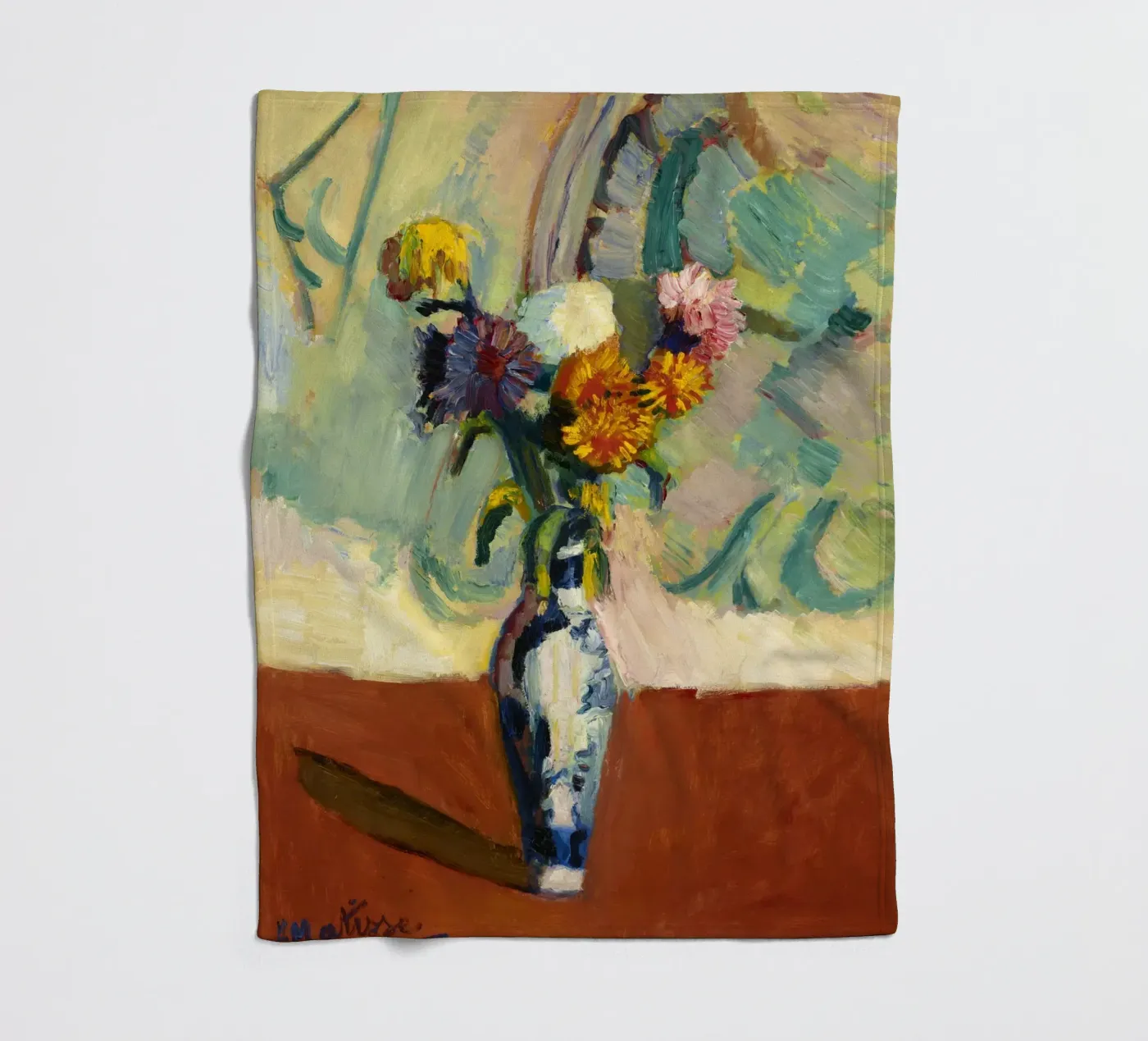 Vase fleece blanket by Vonda Shop