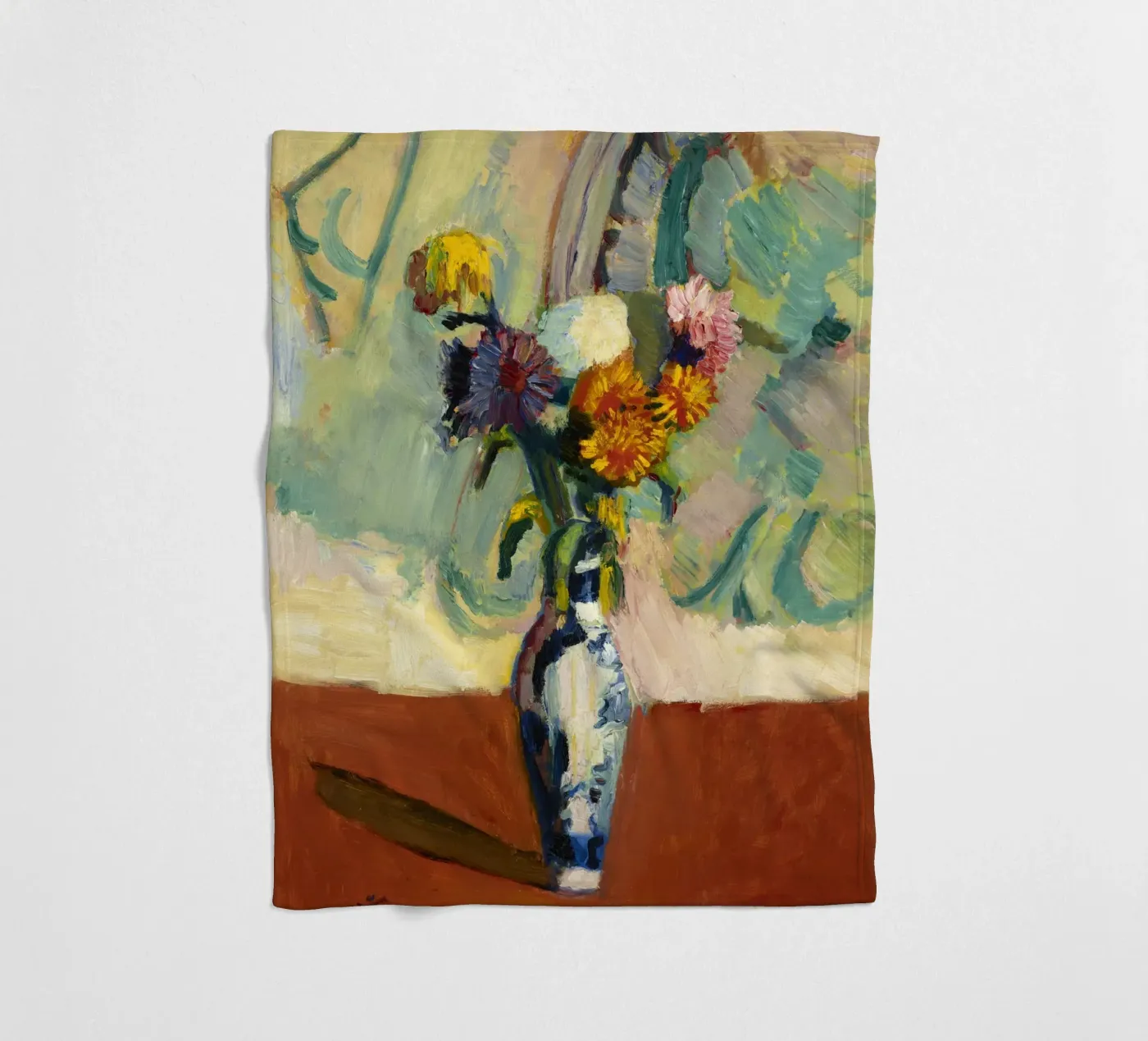 Vase fleece blanket by Vonda Shop