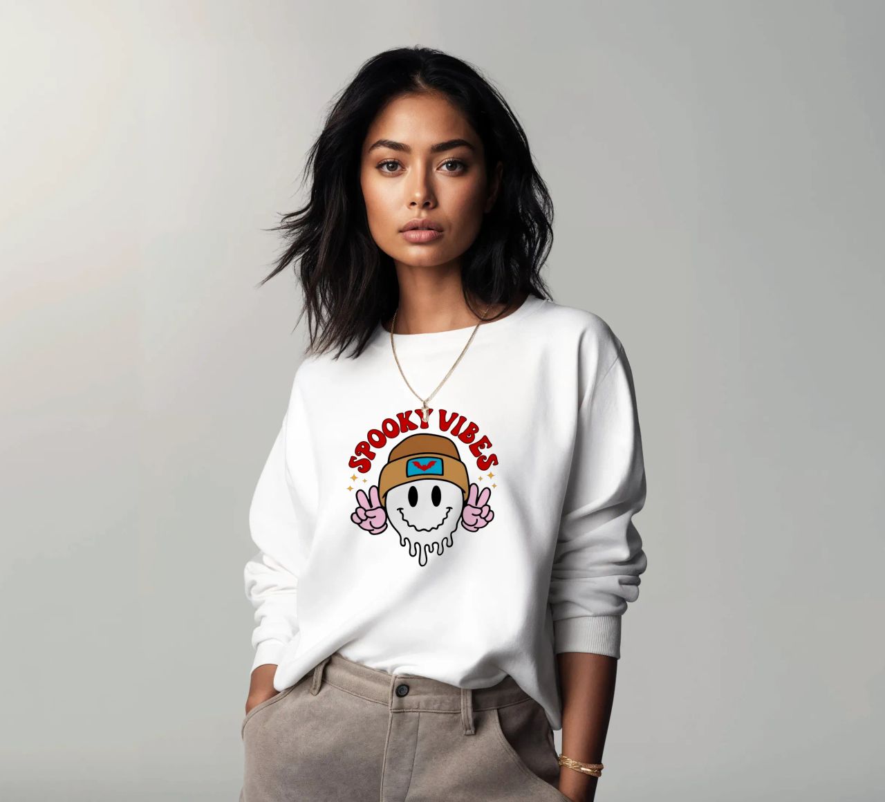 spooky vibes icon funny halloween sudadera de ersanim