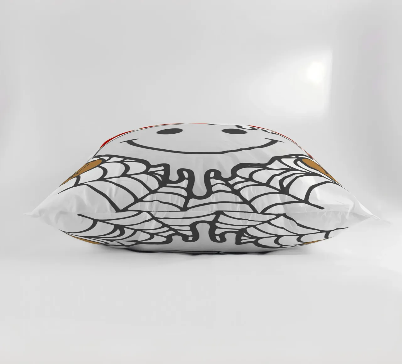 spooky vibes spider funny halloween decorative cushion by ersanim