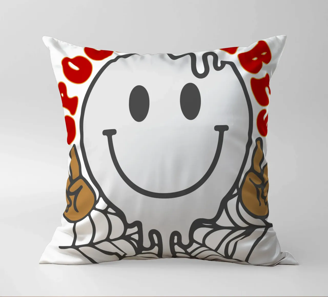 spooky vibes spider funny halloween decorative cushion by ersanim