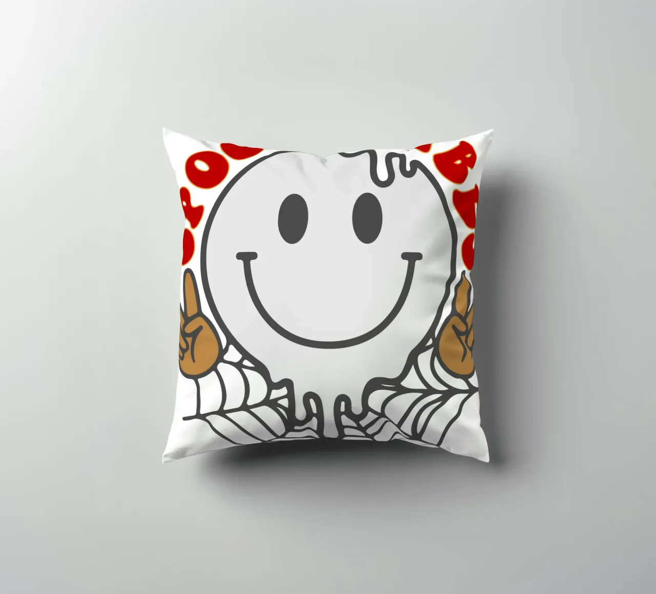 spooky vibes spider funny halloween decorative cushion by ersanim