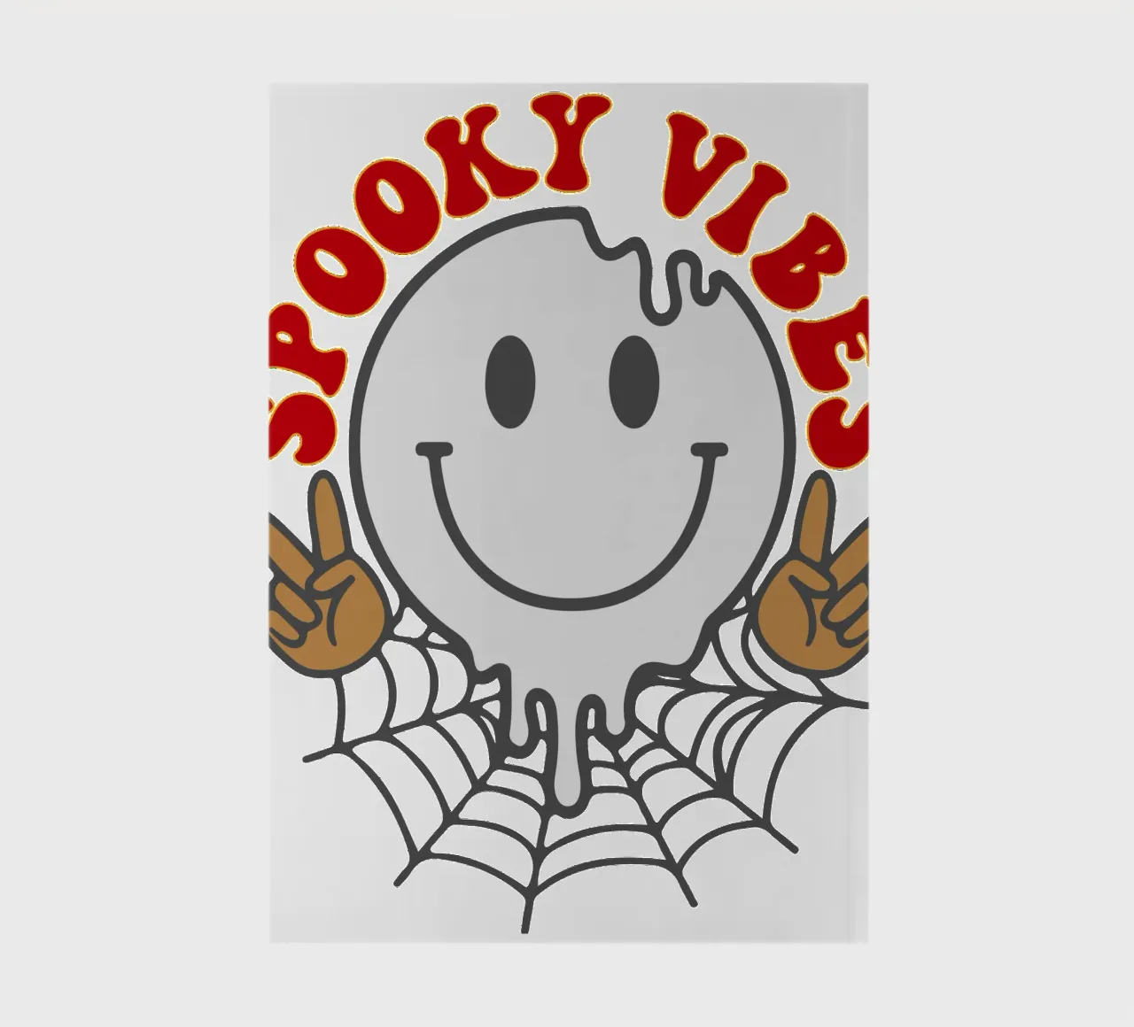 spooky vibes spider funny halloween notebook by ersanim